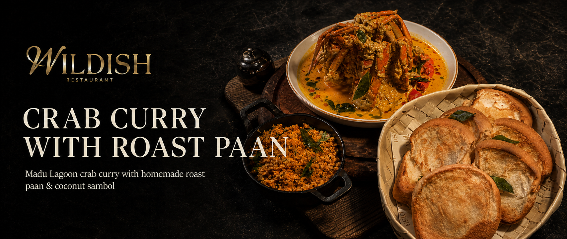 CRAB CURRY WITH ROAST PAAN